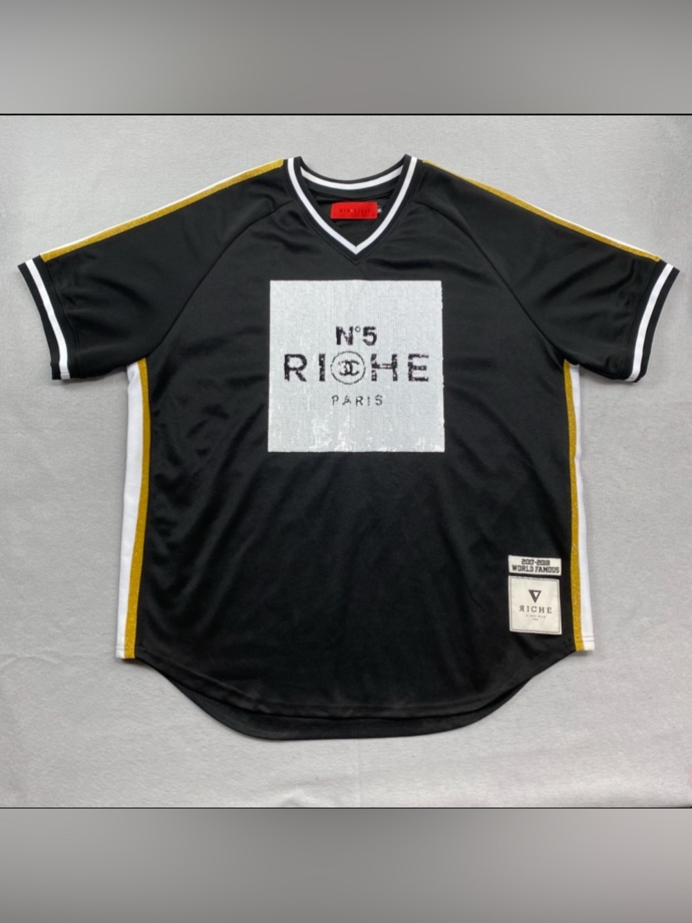 Vie Riche Shirt Men’s 3XL Black Jersey Streetwear